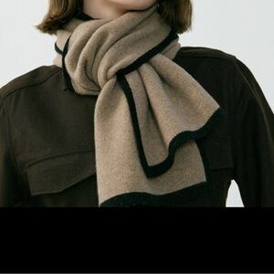 Elegant Coffee-Colored and Black Women's Scarf